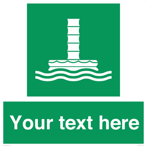 Custom sign safe condition Evacuation chute 